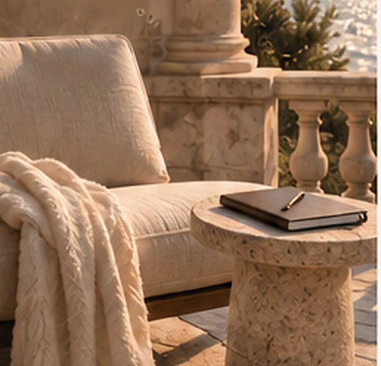 A quiet private setting with books and coffee
